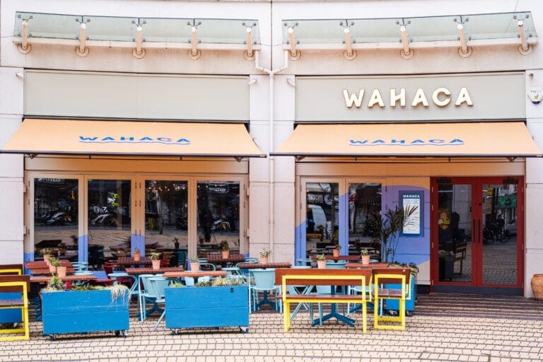 outdoor seating at wahaca wimbledon