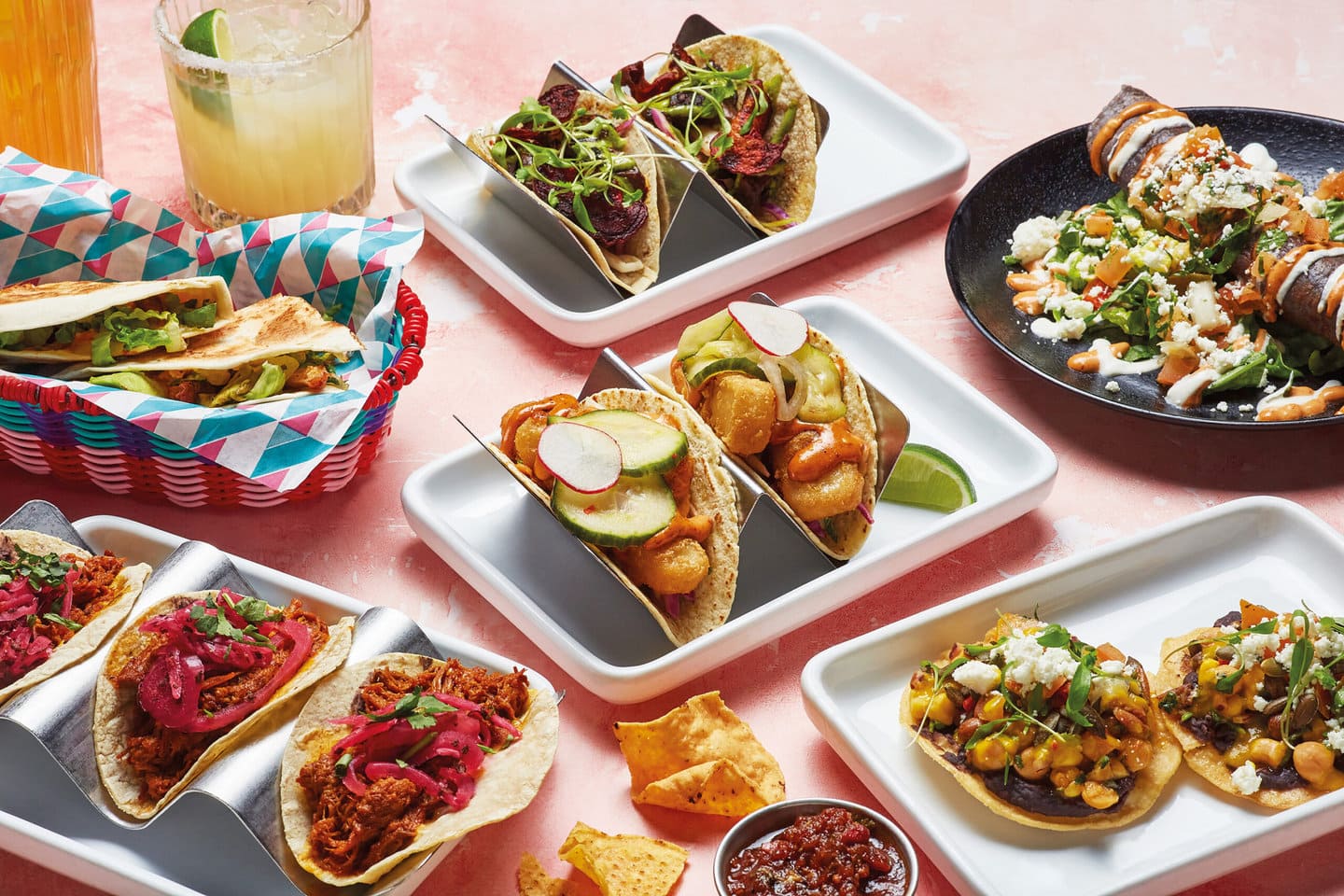 A selection of Wahaca dishes which make up our classics set menu