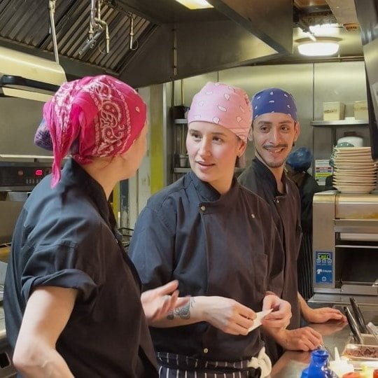 A group of Wahaca chefs in the kitchen