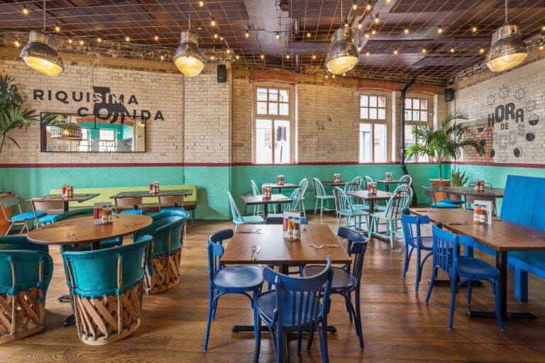 Light and airy interior of Wahaca Shoreditch