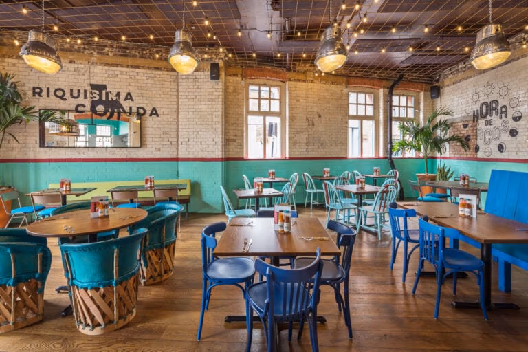 Light and airy interior of Wahaca Shoreditch