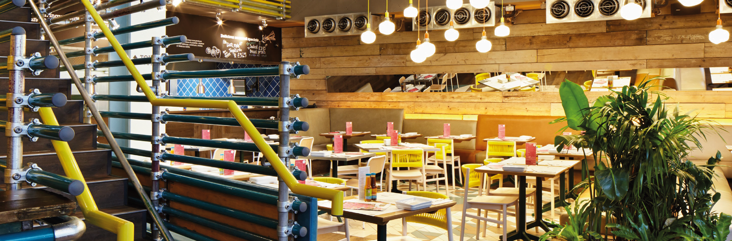 Interior of Wahaca Cardiff