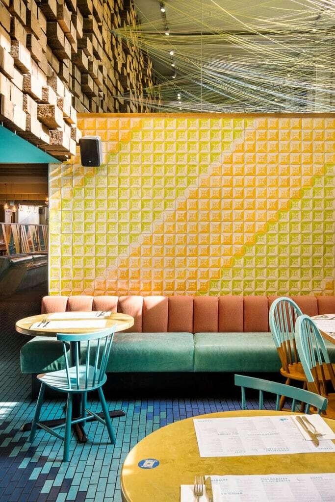 Patterned tiles and inviting interiors at wahaca waterloo