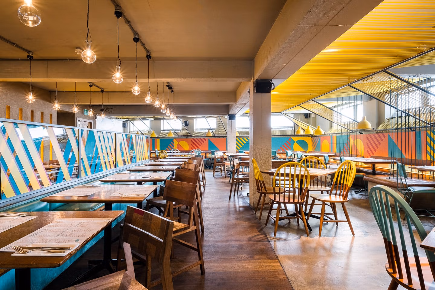 Wahaca waterloo interior with colourful patterns