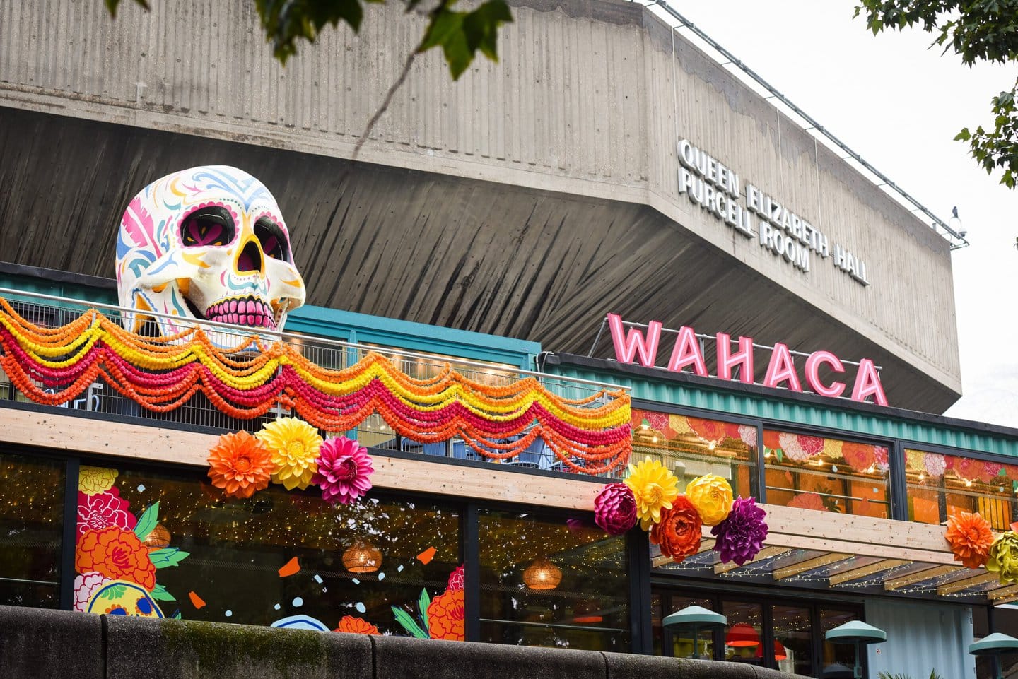 Wahaca Southbank with colourful decorations