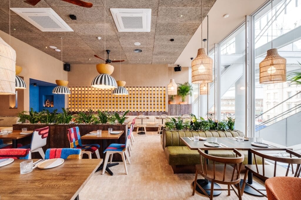 interior seating at wahaca paddington
